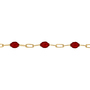 Fuschia Enamel Chain 2.2 x 2.6mm with 2.1mm 3 paper clip links - Gold Filled