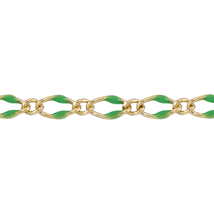 Green Enamel Chain 2.5 x 3....