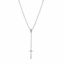 Modern Rosary Fashion Sword Cross Beaded Necklace