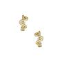 STONE AND STRAND Harbor Lights Huggie Earrings in 10k Yellow Gold &amp; White Diamond | REVOLVE