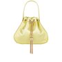 olga berg Miki Drawstring Satin Bag in Chartreuse | REVOLVE