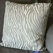 Grey Zebra Throw Pillow