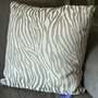 Grey Zebra Throw Pillow