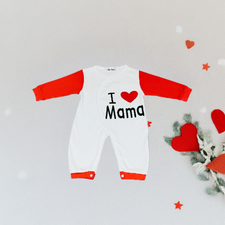 Unisex Baby Clothing I Love You Mama Cotton Jumpsuit