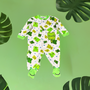 Baby Unisex Cotton Frog Star Footed Jumpsuit