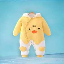 Unisex Baby Duckie Sweater Outerwear Hooded Suit
