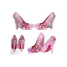 "I Do" AB Crystal Wedding Heel with Rose Bow