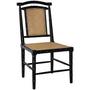 Noir - Colonial Bamboo Chair w/ Carving, Hand Rubbed Black