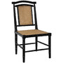 Noir - Colonial Bamboo Chair w/ Carving, Hand Rubbed Black