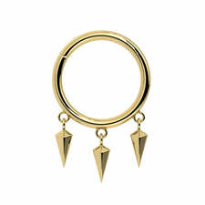 Triple Spike Dangle Seam Ring