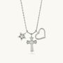 Sterling Silver Cross Charm Necklace