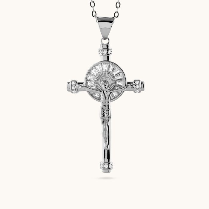 Sterling Silver Crucifix Ne...