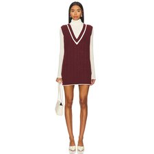 Amanda Uprichard Cambridge Vest in Burgundy | REVOLVE