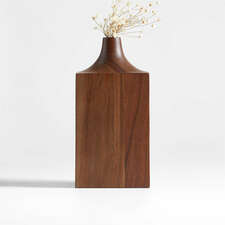View Izumo Small Walnut Wood Vase 7.5" - image 1 of 8