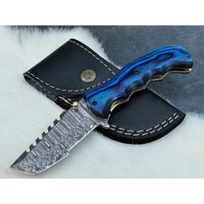 Tactical Defender Folding Pocket Knife – 8" Custom Handmade Damascus Steel Blade with Exotic Pakka Wood Handle