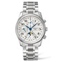 Longines Master Automatic Chronograph Bracelet Watch, 40mm, Main, color, Silver