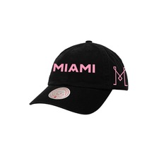 Mitchell &amp; Ness Men's Mitchell &amp; Ness  Black Inter Miami CF Wordmark Dad Adjustable Hat, Main, color, Black