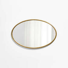 View Mirabella Brass Metal Oval Wall Mirror 25.75"x40" - image 1 of 6