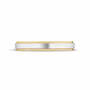 3mm 18K Gold High Polished Flat Milgrain Wedding Band
