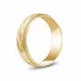 6mm 14K Gold X Design Milgrain Flat Wedding Band