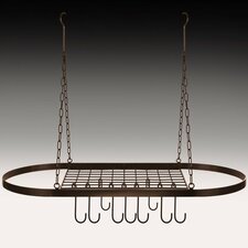 Metal Oval Hanging Pot Rack