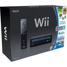 Nintendo Wii Console Black with Wii Sports and Wii Sports Resort: Video Games