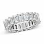 5 Carat Emerald Cut Eternity Ring - Anna Zuckerman Rings