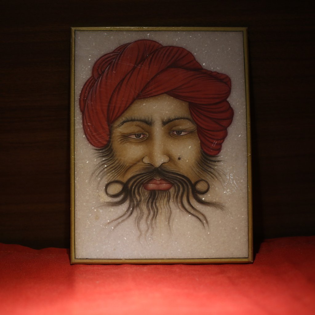 Badmeri Turban on Bearded Man