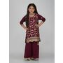  Kids Wine Georgette Sequin...