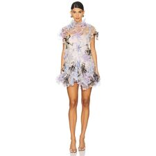 Susan Fang Air-whirl Mini Dress in Purple | REVOLVE