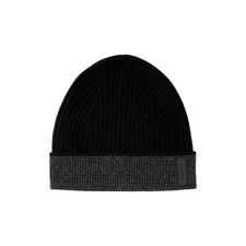 Bruno Magli Cashmere Rib Beanie, Main, color, Black