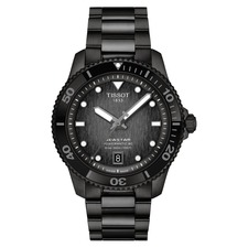 Tissot Seastar 1000 Powermatic 80 Bracelet Watch, 40mm, Main, color, Black
