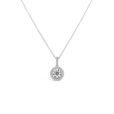 Clara By Martin Binder Round Diamond Halo Necklace