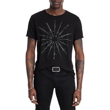 John Varvatos Daggers Raw Edge Graphic T-Shirt, Main, color, Black