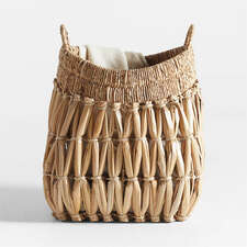 View Oketo Beige Small Rattan Decorative Basket - image 1 of 4
