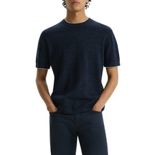 Theory Kolben Linen Blend T-shirt, Main, color, New Baltic