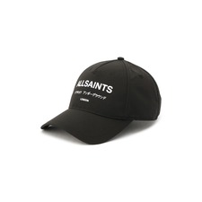 AllSaints Underground Logo Adjustable Ripstop Baseball Cap, Main, color, Black / Matte Black