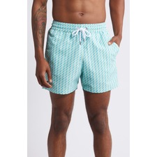 Frescobol Carioca Copacabana Sport Swim Trunks, Main, color, White Sand And Club Green