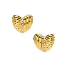 The M Jewelers NY Heart Stud Earring in Gold | REVOLVE
