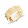 8mm 18K Gold High Polished Hammered Wedding Band - G.W Bands