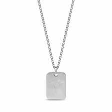 Dog Tag Medical Sign Engravable Caduceus Pendant