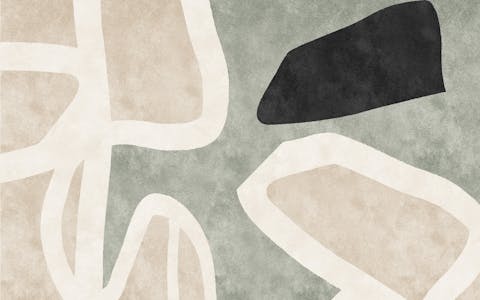 Golden Geometric Abstract W...