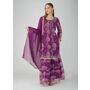 Purple Georgette Printed Su...