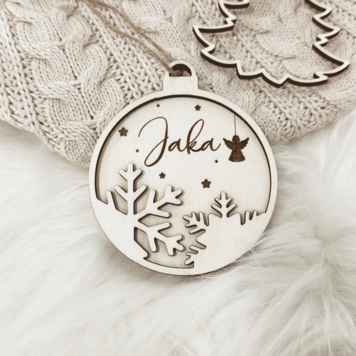 Leseni okrasek - angelček