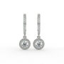 Round Drop Diamond Earrings...