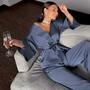 Elegant Comfort: Women’s 2-Piece Satin Sleepwear Set