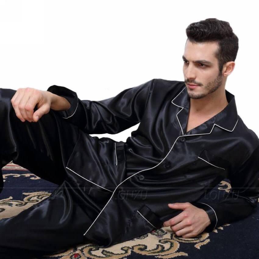 Men’s Satin Sleepwear Pajam...