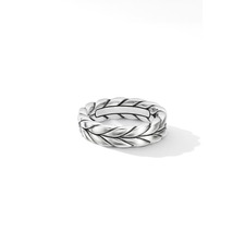 David Yurman Chevron Woven Band Ring, Main, color, Silver