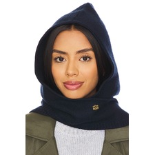 Ganni Boiled Wool Balaclava in Sky Captain | REVOLVE