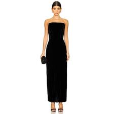 LPA Emery Velvet Maxi Dress in Black | REVOLVE